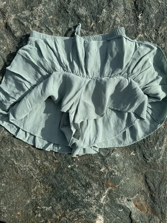 Love Tree Mint Green Ruffled Mini Skort - Picture 5 of 5